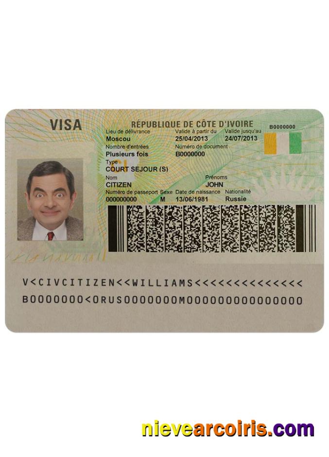 COTE D'IVOIRE visa